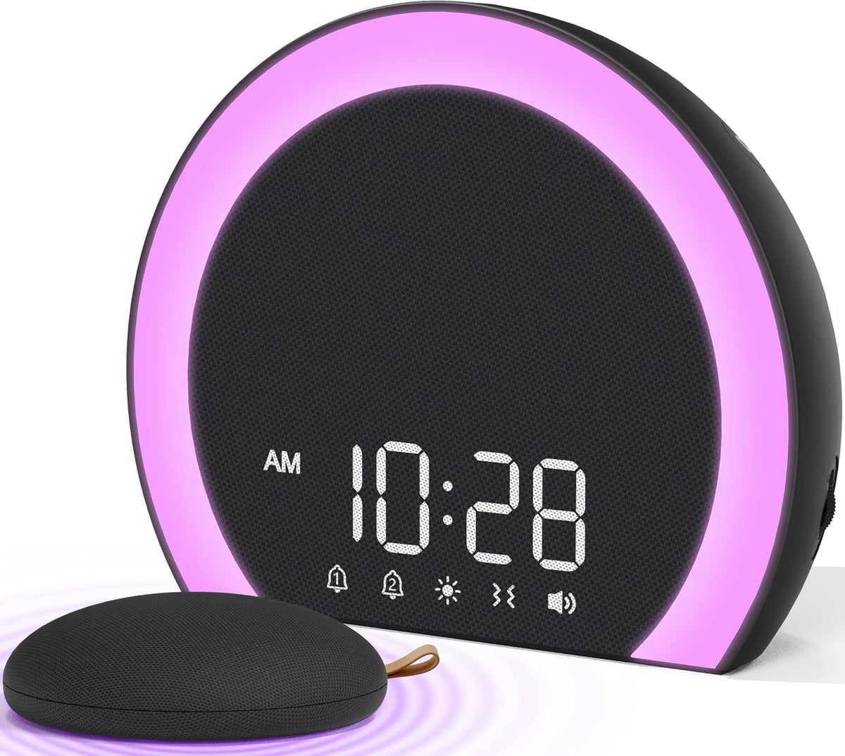 anjank super loud alarm clock with wireless bed, main product view