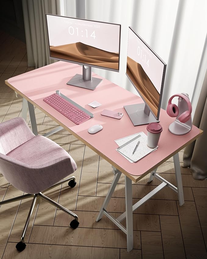 YSAGi Leather Desk Protector, Office Mat, Large Mouse Mat, Non-Slip PU Leather - Image 2