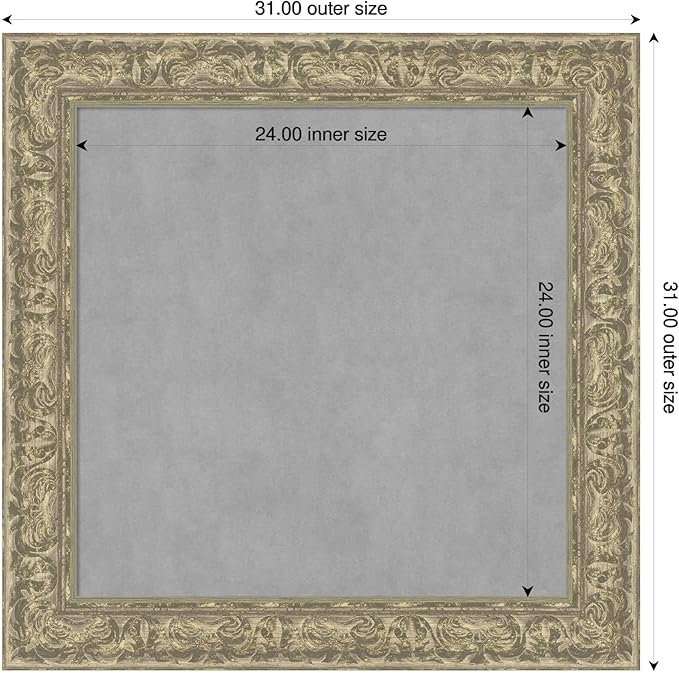 Amanti Art Silver Framed Magnetic Board 31x31 Medium Vision Board - Image 2