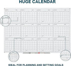 J&J worldwide Glass Whiteboard Yearly Calendar - Image 4