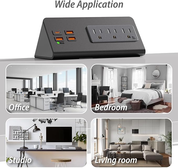 Upgraded, Desk Edge Clamp Mount Power Strips - Image 2