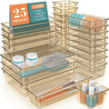 WOWBOX 25 PCS Plastic Drawer Organizer Set, 4 Sizes Desk Drawer Divider by WOWBOX