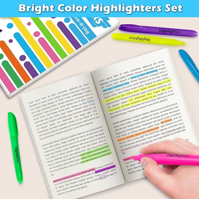 Duchong 30 Count Highlighters Assorted Colors, No Bleed Highlighter Markers - Image 3