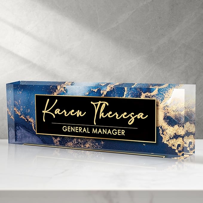 Custom Office Name Plate for Desk, Personalized Gifts for Men, Appreciation by Unknown