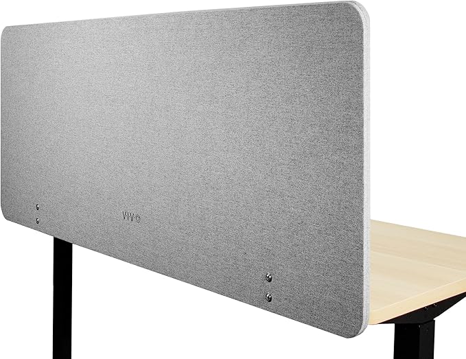 VIVO Clamp-on/Screw-on 60 x 24 inch Privacy Panel, Sound Absorbing Cubicle Desk by VIVO