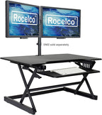 Rocelco 40" Large Height Adjustable Standing Desk Converter by Rocelco