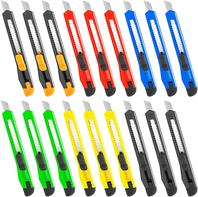 TIFICAL 18 Pack Box Cutter, Utility Knife by TIFICAL