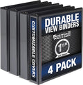 Samsill Durable 1.5 Inch Binder, Made in the USA, Round Ring Customizable Clear by Samsill