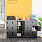 9 Door Metal Lockers for Employees, Black Lockable Steel Locker with Lock and Card Slot for Office, Gym, School, Home, Garage, Assembly Required