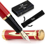 Wordsworth & Black Fountain Pen Set, 18K Gilded Medium Nib, Includes 24 Pack by WordsworthBlack