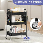 KINGRACK 3 Tier Rolling Cart - Image 3
