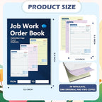 50 Sets Job Work Order Form Book 3 Part Carbonless Work Order Invoice Book 5.5 - Image 2