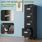 aobabo 4 drawer metal file cabinet with lock showing dimensions