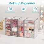 vtopmart 4 set acrylic desk organizer with 16, side view