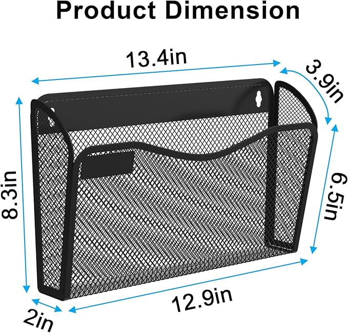 BOHDK Wall File Organizer, Mesh Hanging File Organizer, Home Office - Image 4
