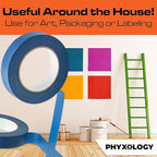 No-Residue 1 Inch, 60 Yard Blue Painters Tape 4 Pk. Easy-Tear, Pro-Grade - Image 6