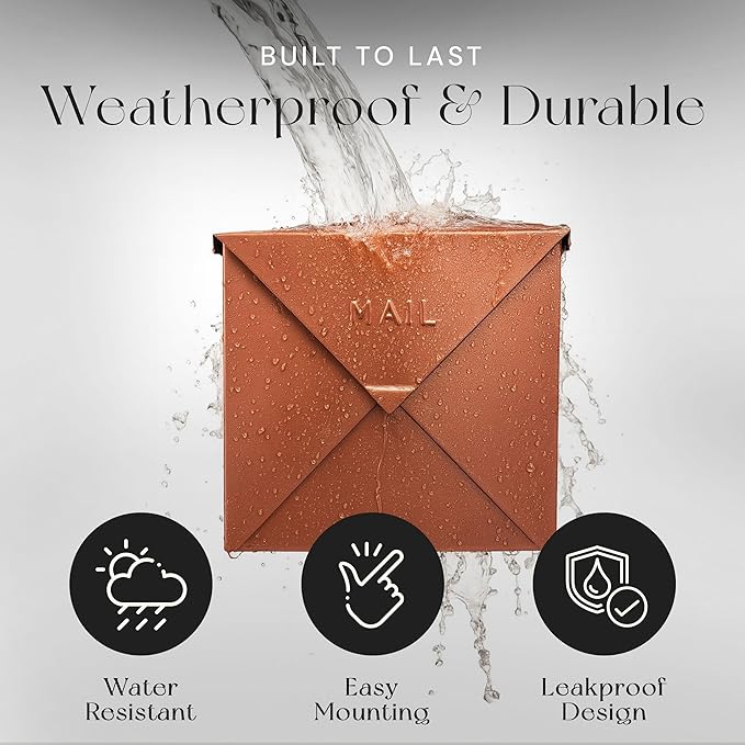NACH Mailboxes for Outside Wall Mount, Waterproof Mailboxes for Outside - Image 4