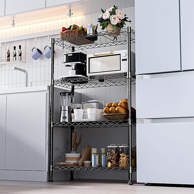 M MZG 1000 lbs Storage Shelving Steel Heavy Duty 4-Tier Utility Shelving Unit - Image 6