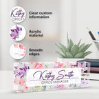 Personalized Name Plate for Desk, Custom Desk Name Plate, Acrylic Name Plate - Image 3