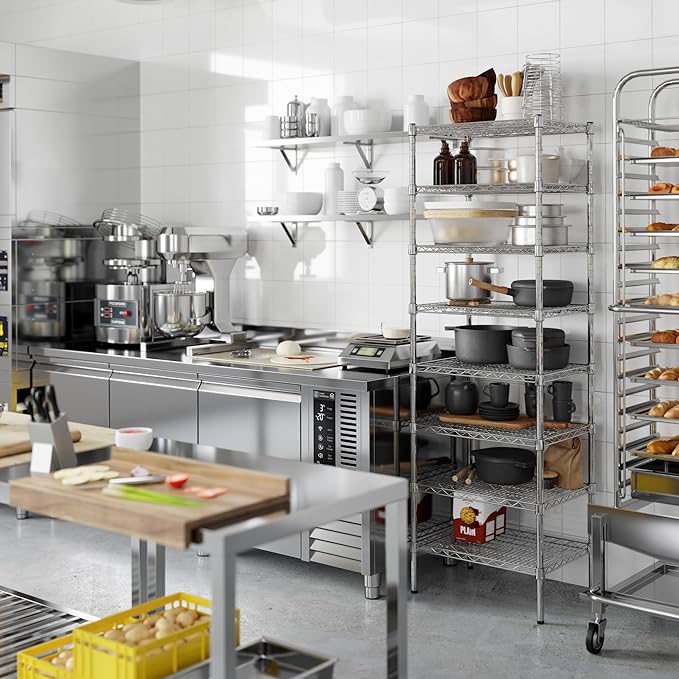 Regal Altair 18" Deep x 24" Wide x 74" Height Wire Shelving Kit | 8-Tier | NSF - Image 5