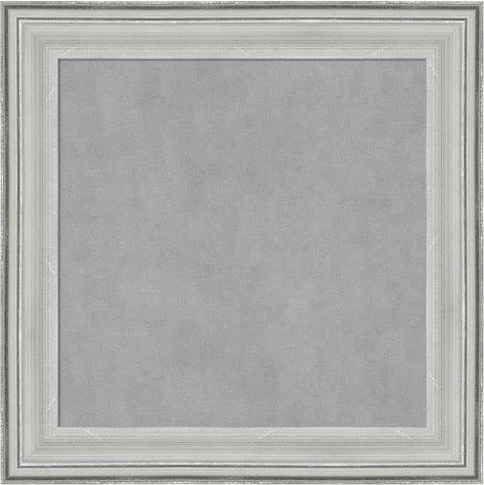 Amanti Art Silver Framed Magnetic Board 15x15 X-Small Vision Board by AmantiArt