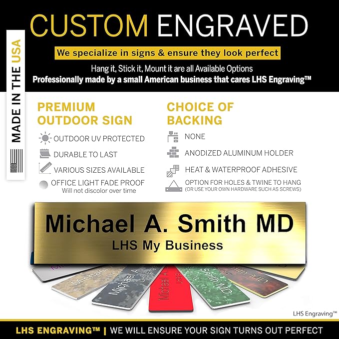 Personalized Name Plate with Choice of Mounting - Image 2