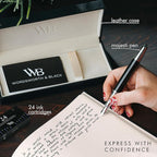 Wordsworth & Black Majesti Fountain Pen-, Luxury Case, Stainless Steel; Medium - Image 3