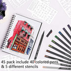 Tebik 45 Pack Planner Colored Pens, 40 Colors Pens - Image 4