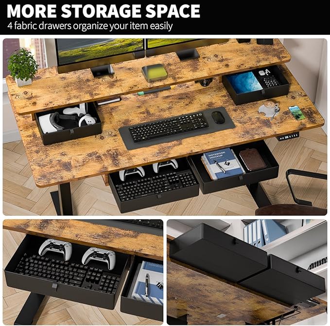 Kingant 63 x 30 Inch Electric Standing Desk - Image 6