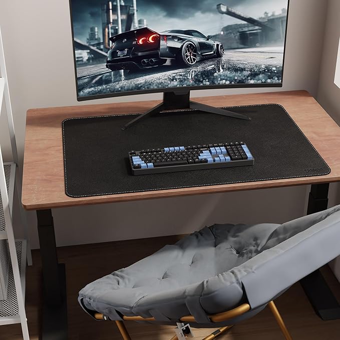 CENNBIE 35.5" x 23.6" Leather Desk Mat, Non-Slip Waterproof Extra Wide Desk Pad - Image 5
