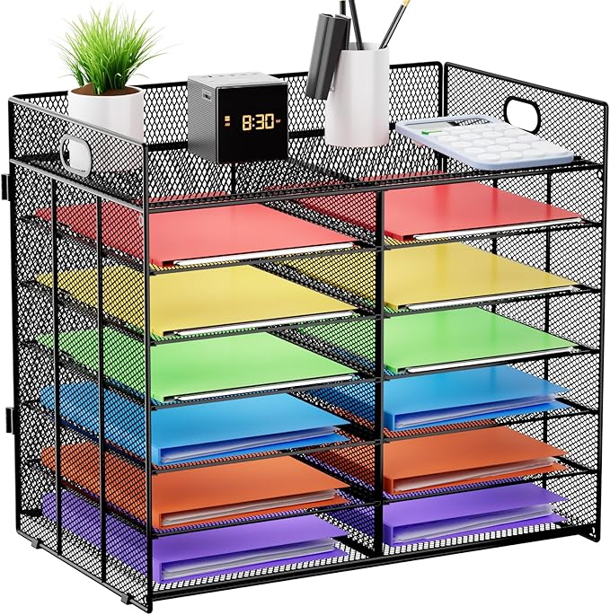 Marbrasse Desktop Literature Organizer, Mesh Paper Organizer, Desk Organizers by Marbrasse