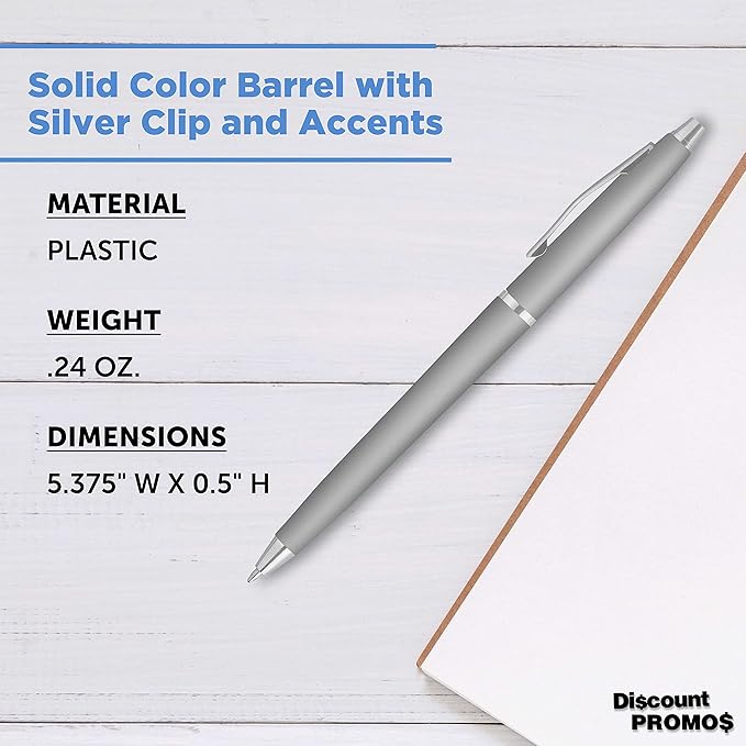 DISCOUNT PROMOS Langham Ballpoint Pens Set of 10, Bulk Pack - Image 4