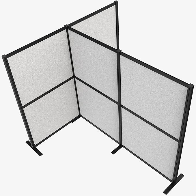 VIVO T-Shape Modular Corner Wall System, 4 Panels, Modern Professional Office by VIVO