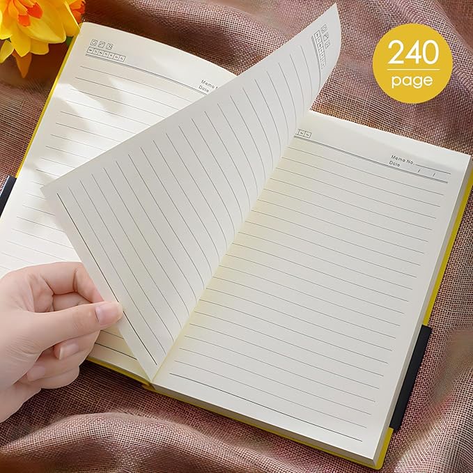 ipoul Soft Cover Notebook, A5 Journal, Wide Ruled Journal, PU Leather Softcover - Image 4