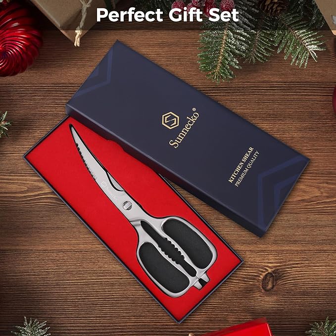Sunnecko Kitchen Scissors for Food, Heavy Duty Scissors All Purpose Kitchen - Image 8