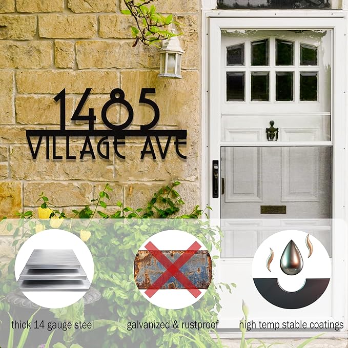 Metal House Numbers for Outside, Address Numbers for House, Address Signs for - Image 2