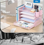OPNICE Desk Organizer, 5-Tier Paper File Organizer - Image 5