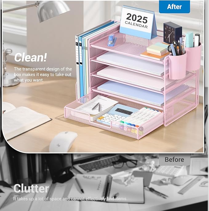 OPNICE Desk Organizer, 5-Tier Paper File Organizer - Image 5
