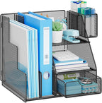 Marbrasse Desk Organizer and Accessories, 3-Tier File Organizer by Marbrasse