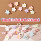 Sibba Thumb Tacks 30 PCS Colorful Cute Push Pins - Image 5