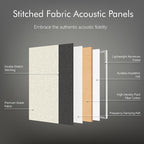 Soon Global 3-Pack Stitched Fabric Acoustic Panels Sound Absorbing, 3-Piece - Image 3
