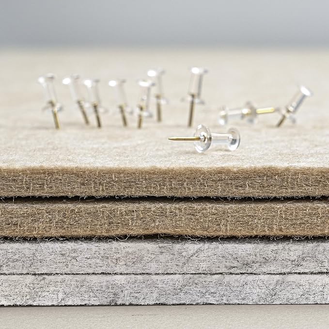 Bulletin Board, 24 x 18 inches Felt Board Decorative Pin Board, Cork Board - Image 4
