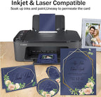 100 Sheets Navy Blue Shimmer Cardstock 8.5 x 11 Blue Paper, Goefun 80lb Card - Image 4