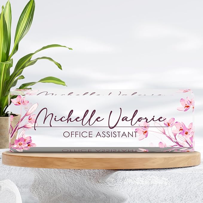 Personalized Name Plate for Desk, Custom Desk Name Plate, Acrylic Name Plate - Image 7
