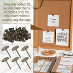 100 Pcs Heavy Duty Thumb Tacks, 7/16 Inch Flat Head Carpet Tacks, Decorative - Image 7