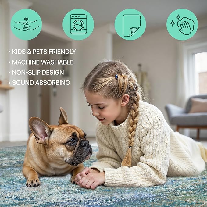 GENIMO Washable Rugs 10x14 Area Rugs - Image 6