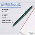 DISCOUNT PROMOS Langham Ballpoint Pens Set of 10, Bulk Pack - Image 4