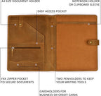 Leather Village Leather Portfolio Organizer - Image 3