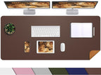 Leather Desk pad Protector, Large Desk mat by AFIING
