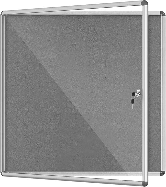 Mifuro 38"x38" Enclosed Bulletin Board, Lockable Weather-Resistant Aluminum by MifuroOfficeProduct